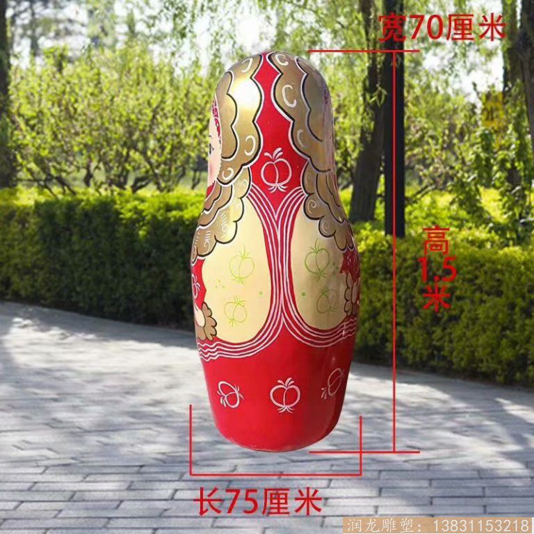 玻璃钢彩绘套娃雕塑1