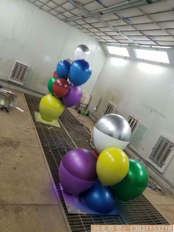 不锈钢气球雕塑烤漆