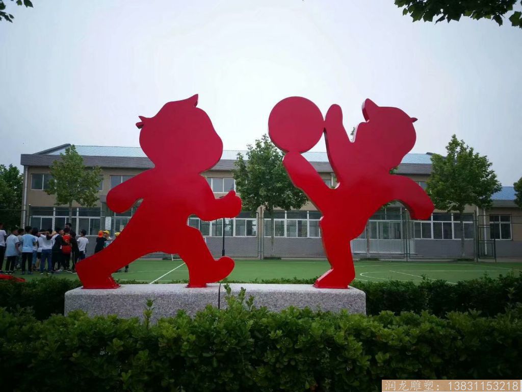 希望小学不锈钢剪影雕塑