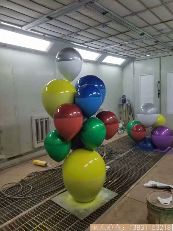 不锈钢仿真气球造型景观雕塑 不锈钢金属烤漆工艺摆件 不锈钢雕塑定制厂家